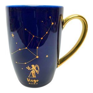 COPY - Navy & Gold Virgo Zodiac Constellation Mug